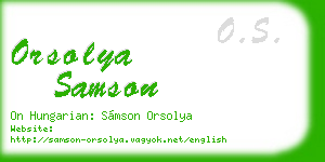 orsolya samson business card