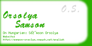 orsolya samson business card